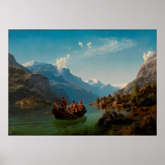 Bridal Processie over de Hardangerfjord Poster (Voorkant)