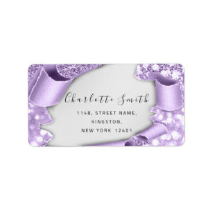 Bridal RSVP Weddenschap 3D Effect Glitter Paper Etiket