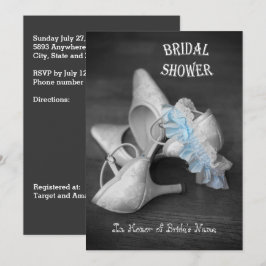 Bridal Shoes and Garter Belt Vrijgezellenfeest Inv Kaart