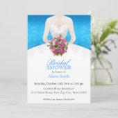 Bridal Shower allégé blue invitation (Debout devant)