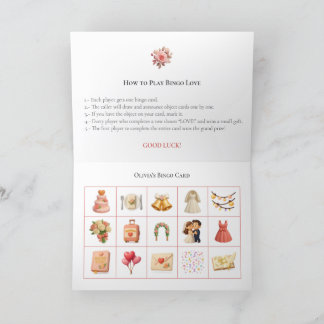 Bridal Shower Bingo Game Board12. Fun Party Feestdagen Kaart