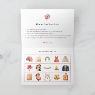 Bridal Shower Bingo Game Board16. Fun Party Feestdagen Kaart