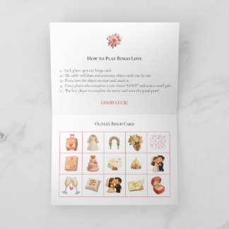Bridal Shower Bingo Game Board19. Fun Party Feestdagen Kaart