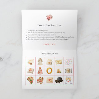 Bridal Shower Bingo Game Board3. Fun Party Feestdagen Kaart