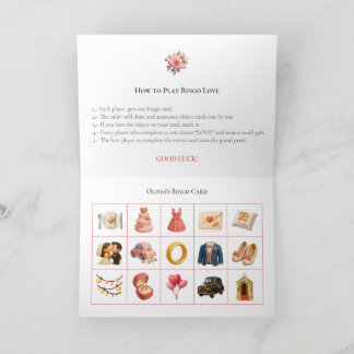 Bridal Shower Bingo Game Board7. Fun Party Feestdagen Kaart