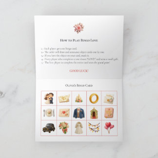 Bridal Shower Bingo Game Board9. Fun Party Feestdagen Kaart