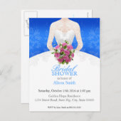 Bridal Shower blue invitation (Devant / Derrière)