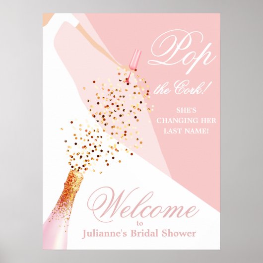 Bridal Shower Blush Pink Welcome Poster (Devant)