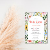 bridal shower boho vintage invitation