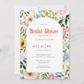 bridal shower boho vintage invitation kaart (Voorkant)