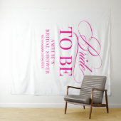 Bridal shower Bride to Be backdrop pink Wandkleed (In Situ (horizontaal))