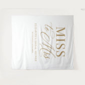 Bridal shower elegant Miss to Mrs backdrop Wandkleed (Voorkant (horizontaal))