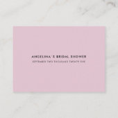 Bridal shower Enclosure Cards in a modern design. Informatiekaartje (Achterkant)