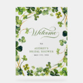 Bridal Shower Greenery Shamrock Welcome Sign (Recto)