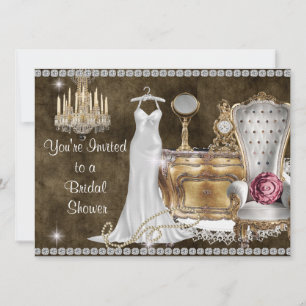BRIDAL SHOWER INVITATION Antiek Wallpaper Kaart