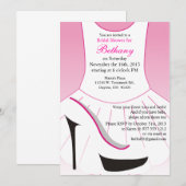 Bridal Shower Invitation Ballet High Heels Shoes Kaart (Voorkant / Achterkant)