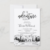 Bridal Shower Invitation - Bergthema Kaart (Voorkant)