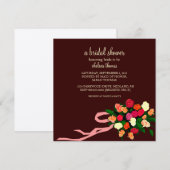 Bridal Shower Invitation [Brown] Kaart (Voorkant / Achterkant)