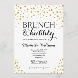 Bridal Shower Invitation / Brunch & Bubble Invite Kaart