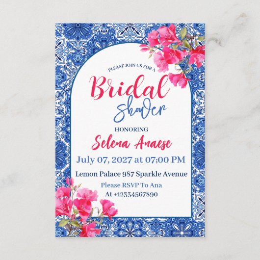 Bridal Shower Invitation Card (Devant)
