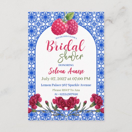 Bridal Shower Invitation Card (Devant)