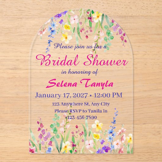 Bridal Shower Invitation Card (Recto)