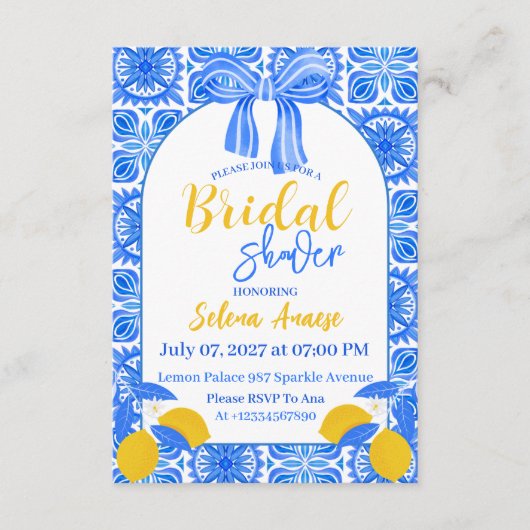 Bridal Shower Invitation Card (Devant)