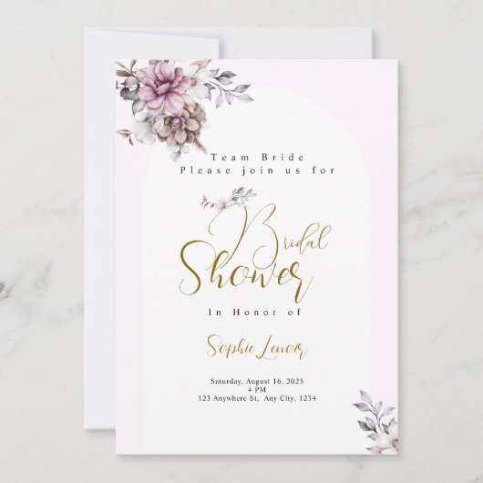Bridal Shower Invitation Card Aankondiging (Voorkant)