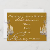 BRIDAL SHOWER INVITATION FAUX achtergrond Kaart (Achterkant)