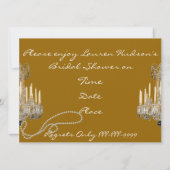  BRIDAL SHOWER INVITATION FAUX Wallpaper Kaart (Achterkant)