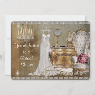  BRIDAL SHOWER INVITATION FAUX Wallpaper Kaart