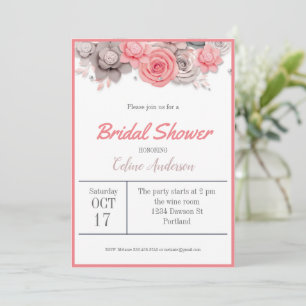 Bridal Shower Invitation Flowers Kaart