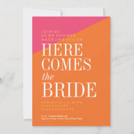 Bridal Shower Invitation, Gold Glitter, modern Kaart
