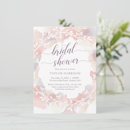 Bridal Shower Invitation - Herfst, Aangepast, Eleg Kaart (Staand voorkant)