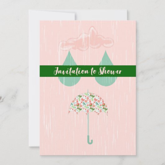 Bridal Shower Invitation in Pink Aankondiging (Voorkant)