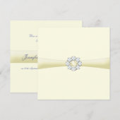 Bridal Shower Invitation Pearl & Diamond Broach Kaart (Voorkant / Achterkant)