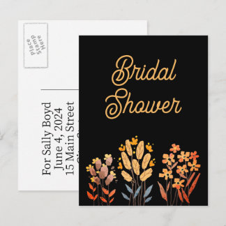 Bridal shower invitation postcards