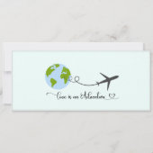 Bridal Shower Invitation, reisthema Bridal Kaart (Achterkant)