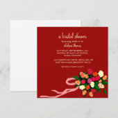 Bridal Shower Invitation [rood] Kaart (Voorkant / Achterkant)