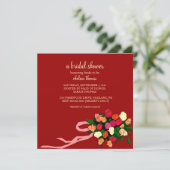 Bridal Shower Invitation [rood] Kaart (Staand voorkant)