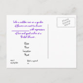 Bridal Shower Invitation Sjabloon (Achterkant)