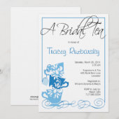 Bridal Shower Invitation - Tea Kaart (Voorkant / Achterkant)