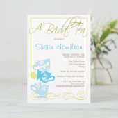 Bridal Shower Invitation - Tea Kaart (Staand voorkant)
