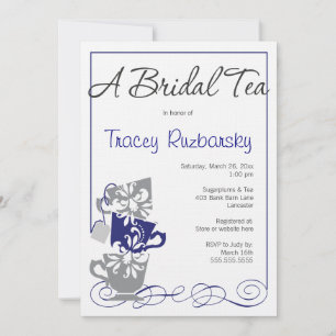 Bridal Shower Invitation - Tea Kaart