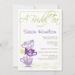 Bridal Shower Invitation - Tea Kaart
