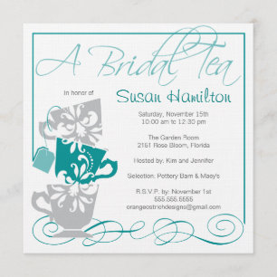 Bridal Shower Invitation - Tea Kaart