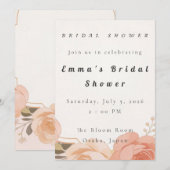 Bridal shower Invitation Template (Devant / Derrière)