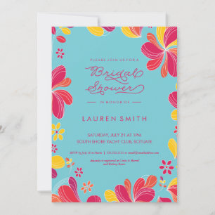 Bridal Shower Invitation, Tropisch, Hawaïaans Kaart