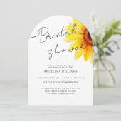 Bridal Shower Invitation Watercolor Sunflower (Debout devant)