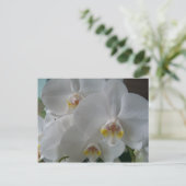 Bridal Shower Invitation White Orchids Briefkaart (Staand voorkant)